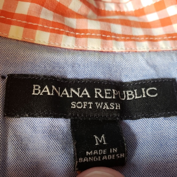 Orange Ginham casual button down shirt - Picture 2 of 2